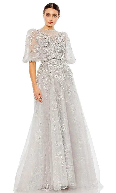 Everyday Wear Mac Duggal 20445 - Puff Sleeve Lace Mother of the Groom Gown