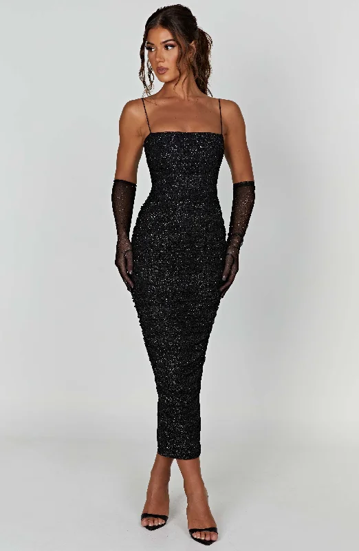 Additional Time-Limited Offers Gracie Maxi Dress - Black Sparkle