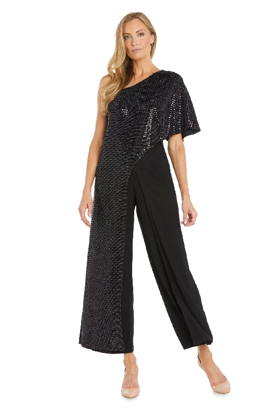 Online Shopping Boutiques Womens One Shoulder Metallic Jumpsuit