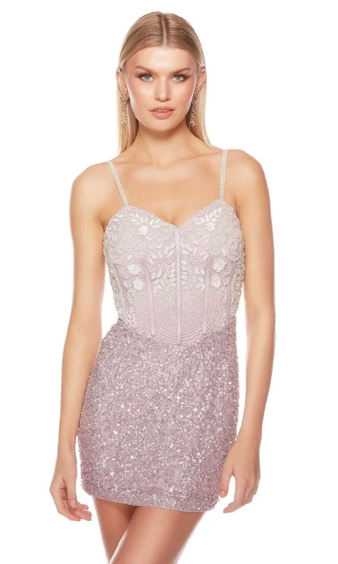 Chic Women's Outfit Ideas Alyce Paris 84008 - Sleeveless Beaded Embellished Cocktail Dress