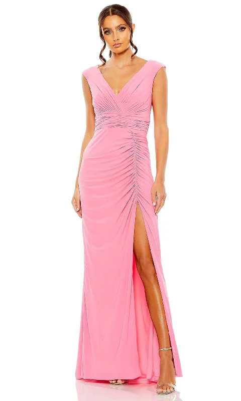 Elegant Clothing Ieena Duggal 55974 - Ruched Sheath Dress with High Slit