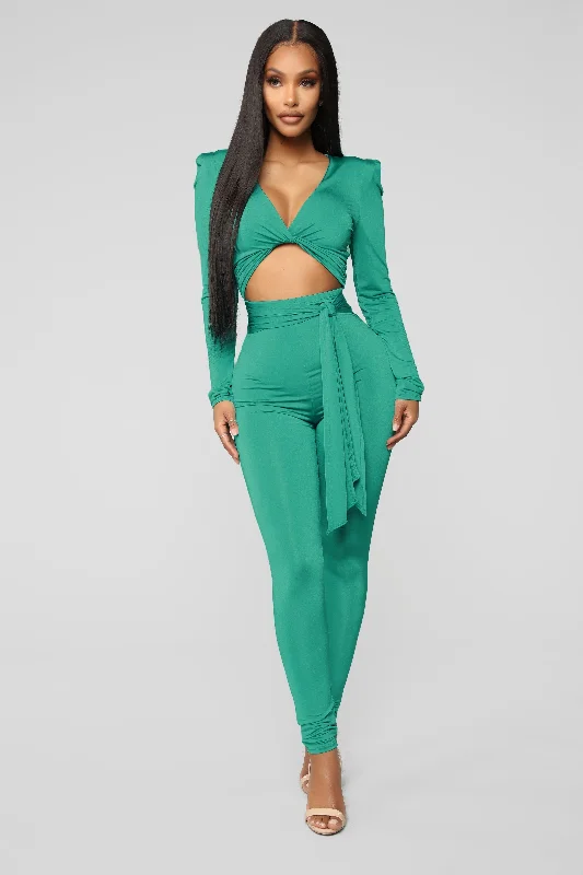 Women's Evening Wear Baddest Babe Cut Out Jumpsuit - Jade