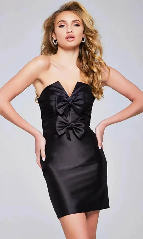 Holiday Discount Jovani 39873 - Bow Detailed Cocktail Dress