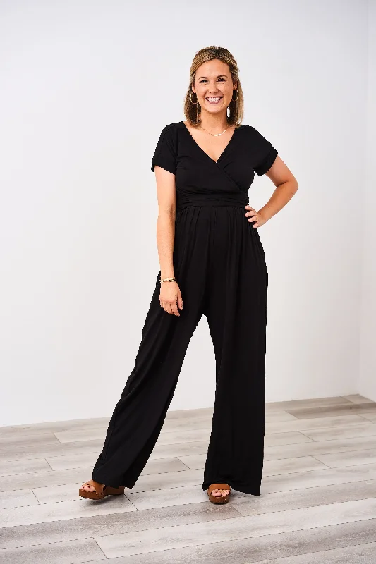 Summer Sale Latched Mama V-Neck Nursing Pantsuit