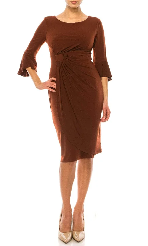 Huge Price Cut Connected Apparel T1317971 - Scoop Faux Wrap Cocktail Dress