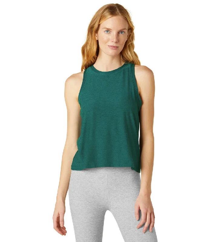 Discount Store Beyond Yoga Featherweight Spacedye Rebalance Tank Lunar Teal Heather