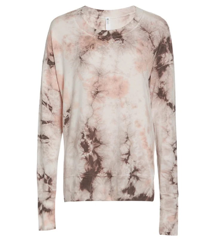 Seasonal Women's Fashion Trends Glyder Lounge Long Sleeve Tee Bone Tie Dye