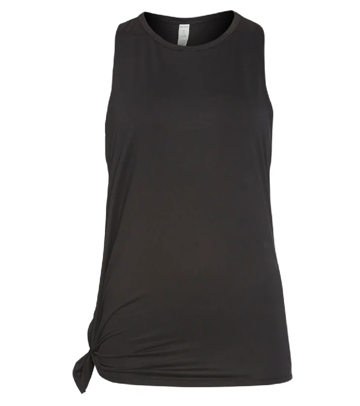 Casual Fashion Marika Empress Tie Yoga Tank Black