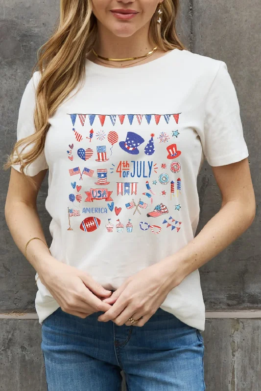 The Latest Trends Simply Love 4TH OF JULY USA AMERICA Graphic Cotton Tee