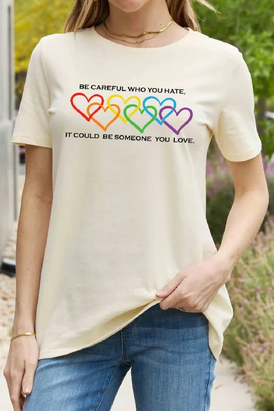 Women's Clothing for Every Occasion Simply Love Full Size Heart Slogan Graphic Cotton Tee