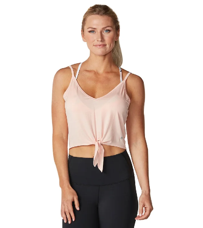 Versatile Wardrobe Essentials Tavi Tie Front Yoga Tank Sunrise