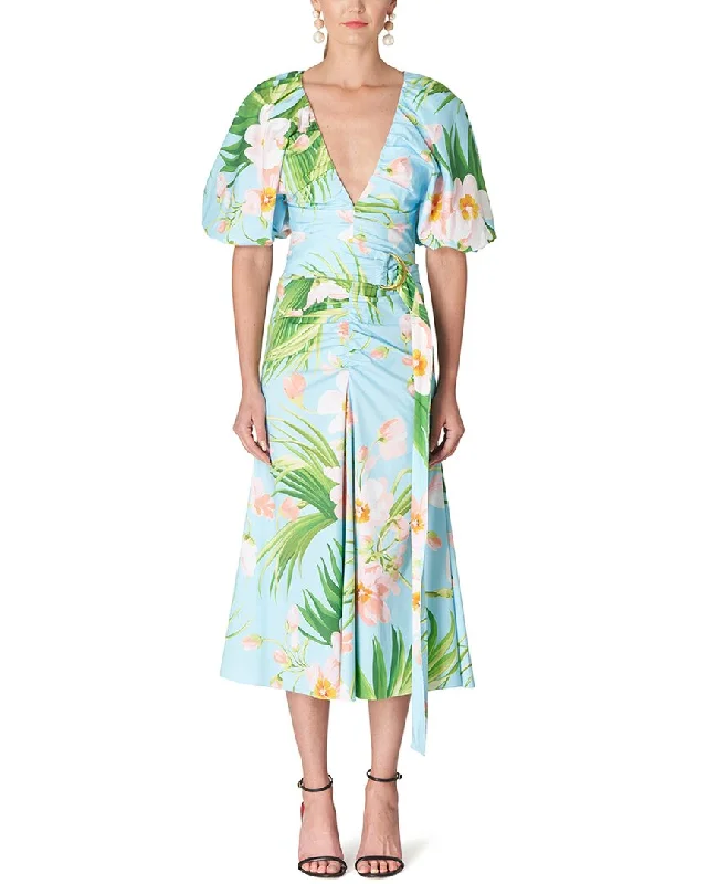 Holiday Special Offers Carolina Herrera Ruched Front Seam Dress