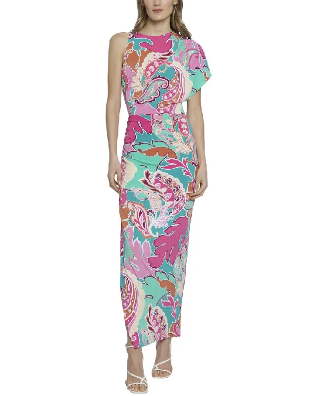 Must-Have Styles Donna Morgan Wet Print Matte Jersey Midi Dress