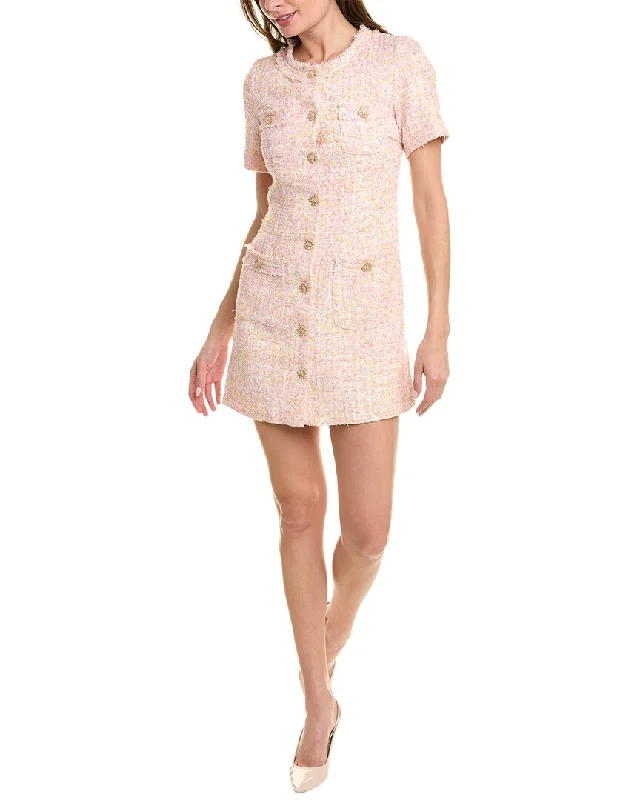 Vibrant Femme Fashion JL Luxe Tweed Shirtdress