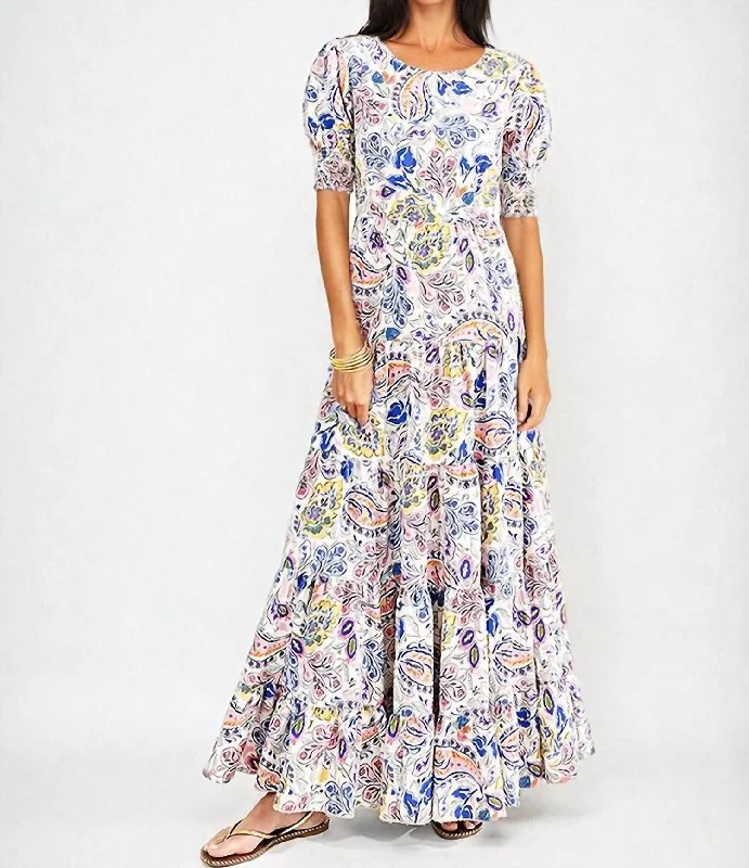 Trendy Street Style Clothing Lydia Floral Maxi Dress In Multi