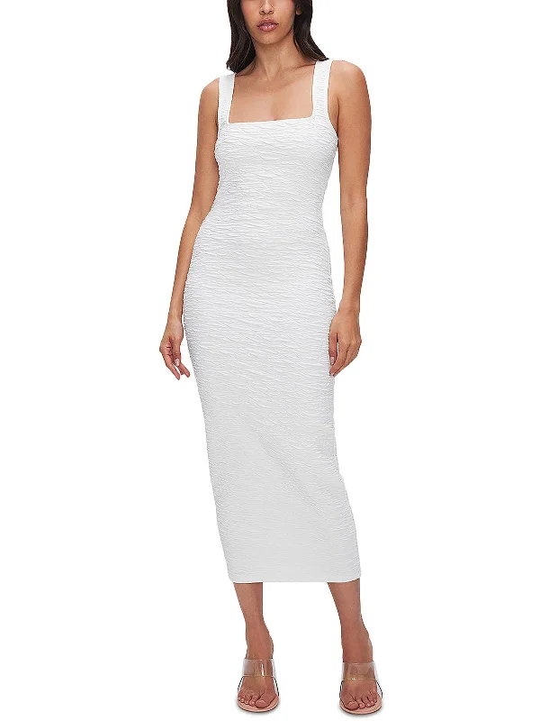 Online Boutique Stores Womens Textured Embossed Maxi Dress