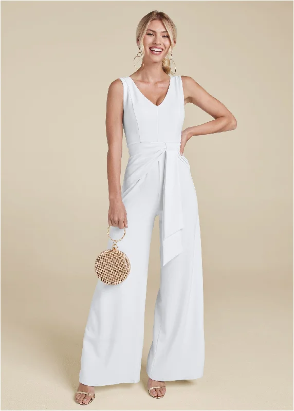 Limited Time Offer Wide Leg Jumpsuit - White