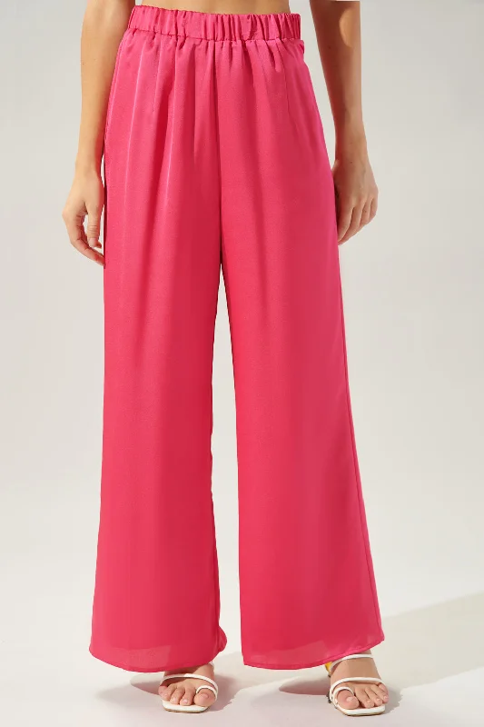 Women's Clothing for Every Occasion Chateau Satin Free Spirit Wide Leg Pants