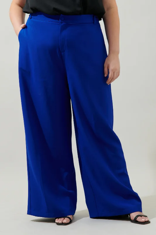 Clothing Woman Chelsea Belted Wide Leg Trousers Curve