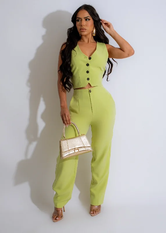 Women Clothes Just A Girl Pants Green