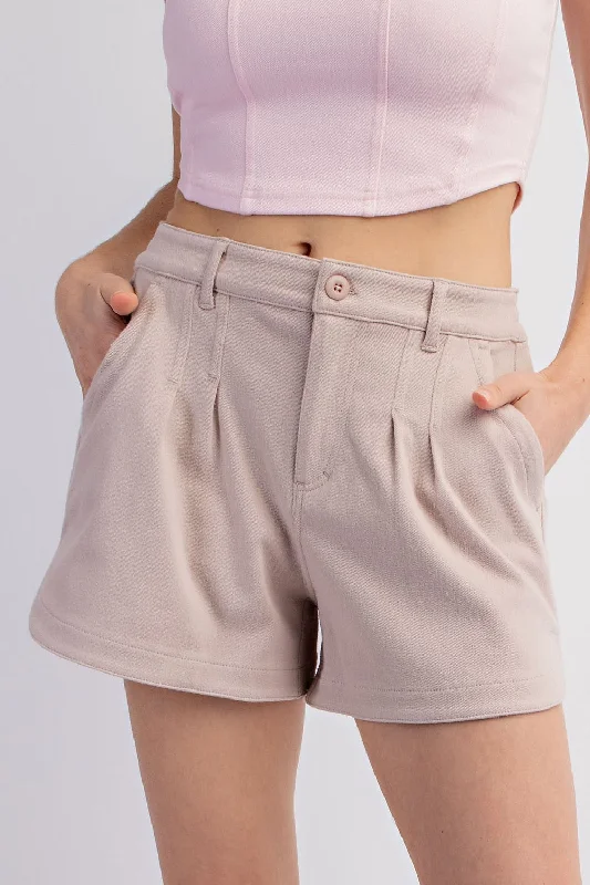 Seasonal Clearance Hugh Cotton Twill Shorts (Dusty Taupe)