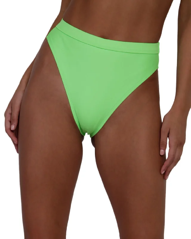 Chic & Cozy Apparel Recycled Fabric Malibu BB High Cut Bottoms - Neon Green